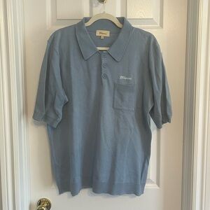 Men's Manors Blue Short Sleeve Polo Shirt